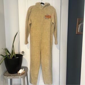 Ted2 Adult medium Thunder Buddies Cozy Tan Footie